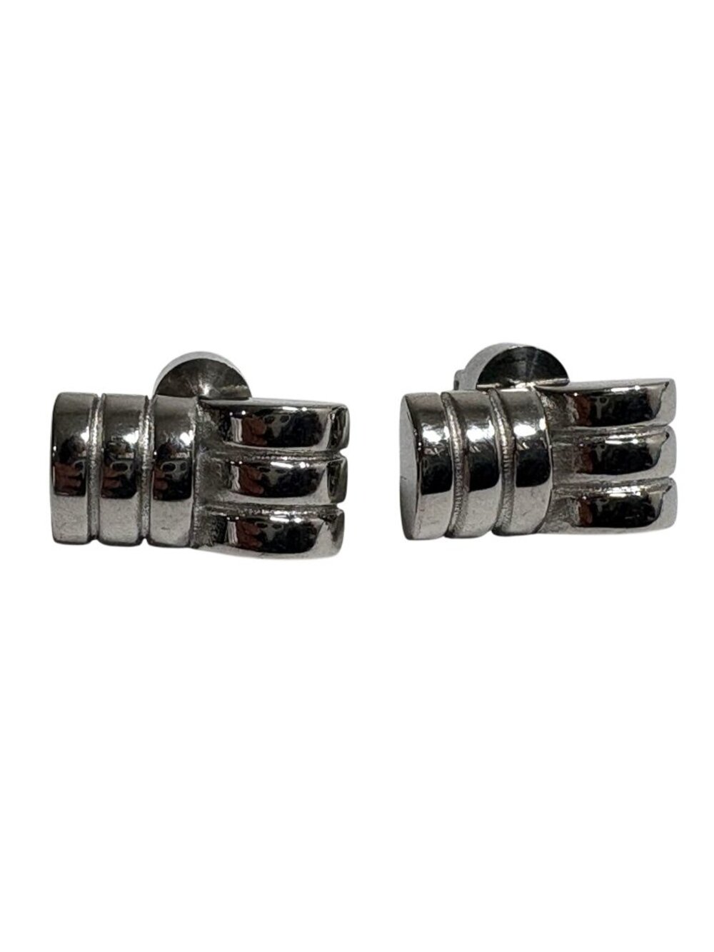 MEFYE Silver-Toned Rectangular Studs